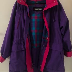 Vintage plaid lined jacket.